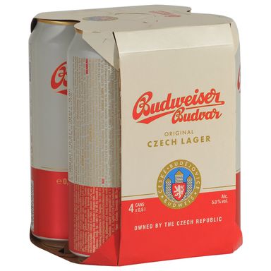 Image for product BUDWEISER Pivo 4x0.5l 4 pakiranja limenka