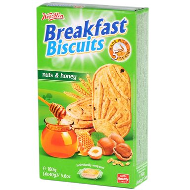 Image for product Keks sa žitaricama, lješnjacima i medom, 160g