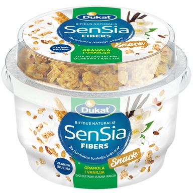 Image for product SENSIA jogurt snack vanilija i žitarice fibers 190g