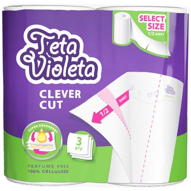 Image for product VIOLETA Papirnati ručnici picnic clever cut 3-sloja 2 komada