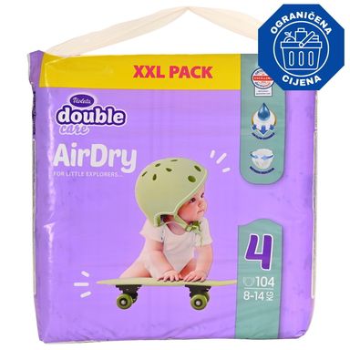 Image for product VIOLETA DOUBLE CARE Pelene air dry giga maxi 4 (7-18kg) 104 komada