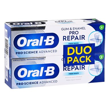 Image for product ORAL B Zubna pasta fresh white advanced pro expert gum & enamel, duopakiranje 2x75ml