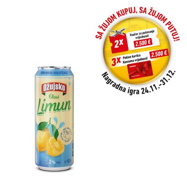 Image for product OŽUJSKO Pivo radler limun 2% 0.5l limenka
