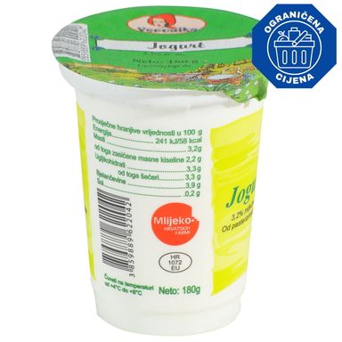 Image for product VERONIKA Jogurt čvrsti 3.2% m.m. 180g