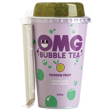 Image for product OMG BUBBLE TEA Negazirano bezalkoholno piće bubble tea marakuja 270ml