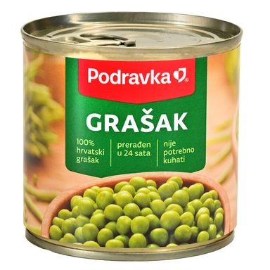 Image for product PODRAVKA Grašak sterilizirani i. klasa limenka 280g (ocijeđena masa 160g)