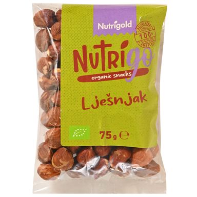 Image for product NUTRIGOLD Lješnjak bio snack 75g