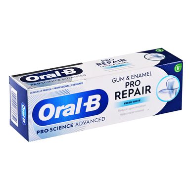 Image for product ORAL B Zubna pasta pro-science advanced gum & enamel professional gentle white, 75ml