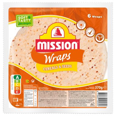 Image for product Pšenična tortilja miks žitarica promjer 25cm 6 komada 370g