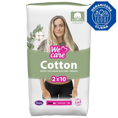 Image for product VIOLETA WE CARE Higijenski ulošci cotton normal 20 komada