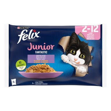 Image for product FELIX FANTASTIC Hrana za mačke junior piletina 4x85g