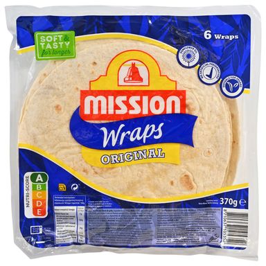 Image for product Pšenična tortilja original, 6 komada, 370g, 25cm