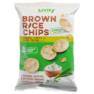 Image for product B.yond čips od riže vlasac i kiselo vrhnje 60g