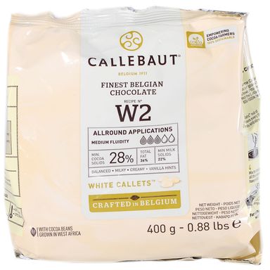 Image for product CALLEBAUT 400g kuvertura bijela čokolada 33%