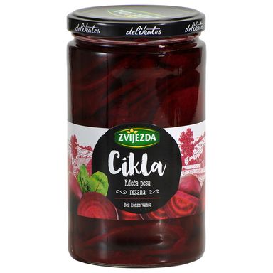 Image for product ZVIJEZDA Kisela cikla rezana staklenka 670g ocijeđene mase 360g