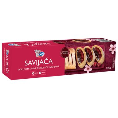 Image for product LEDO Smrznuta savijača s tamnom čokoladom i višnjama 500g
