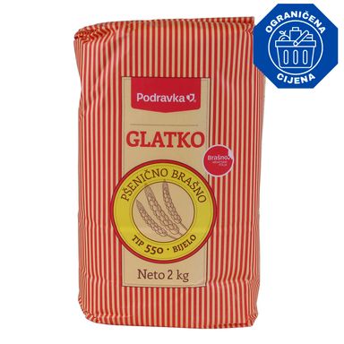 Image for product PODRAVKA Pšenično brašno glatko t-550 2kg
