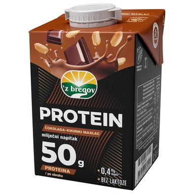 Image for product Z’BREGOV Proteinski mliječni napitak čokolada kikiriki maslac 0.5l