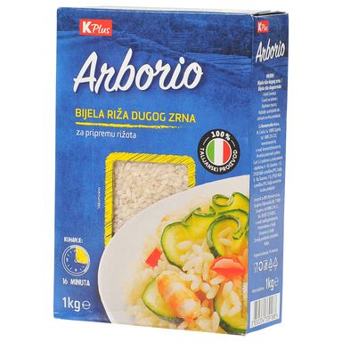 Image for product K PLUS Riža arborio 1kg kutija