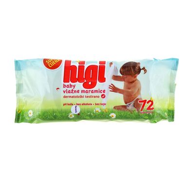 Image for product VIOLETA HIGI baby vlažne maramice 72 komada