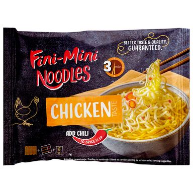 Image for product FINI MINI Kokošji noodles instant juha 75g