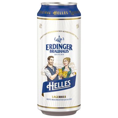 Image for product ERDINGER BRAUHAUS Pivo helles 5.1% alc 0.5l limenka