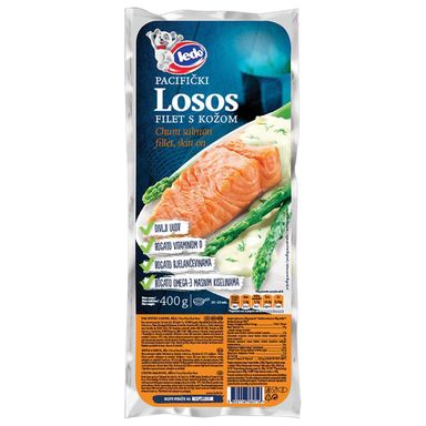 Image for product LEDO Losos filet s kožom porcija smrznuto 400g