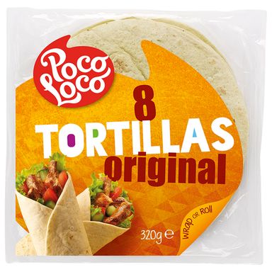 Image for product POCO LOCO Pšenične tortilje original 8x20cm 320g