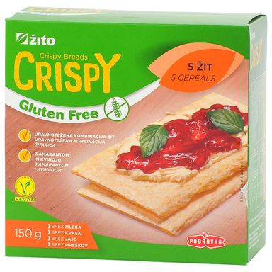 Image for product Kruščići crispy 5 žitarica bez glutena 150g