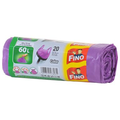 Image for product Vrećice za smeće u boji, s ručkama, 60l, 59x72cm, 20 komada