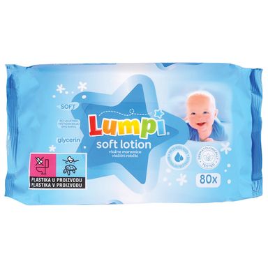 Image for product LUMPI Vlažne maramice soft lotion 80/1