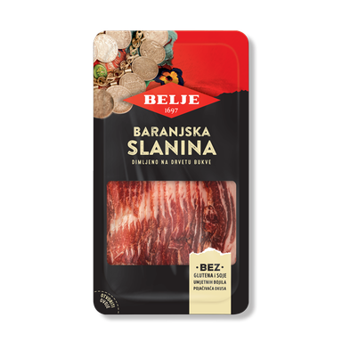 Image for product BELJE Baranjska dimljena slanina narezak 100g