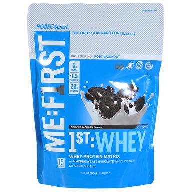 Image for product POLLEO Protein 1st whey cookies & cream 454g