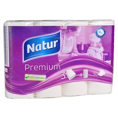 Image for product Ručnici papirnati premium 50l, 3 sloja, 4 komada