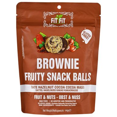 Image for product FIT&FIT Voćne kuglice datulja kakao lješnjak 144g
